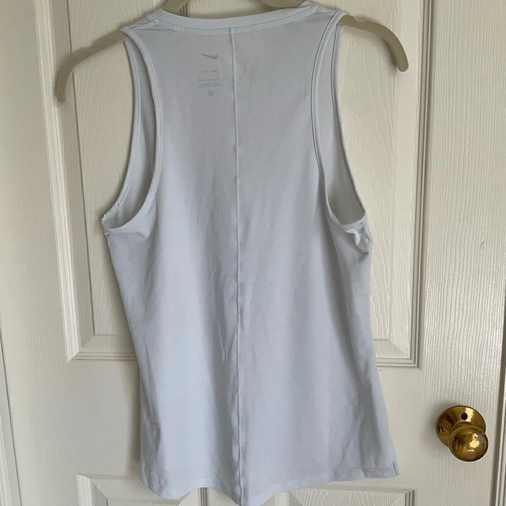 Nike Womens Dri Fit‎ Classic Fit White Tank Top Size Small - Picture 6 of 10